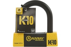 AUVRAY - Antivol moto U - ANTIVOL SRA U K10-85X100 - Certifié SRA et ART -Recommandé par les assurances - Expert en solutions antivol n°1 en France -Haute Résistance-Anticrochetage-Sécurité Maximale