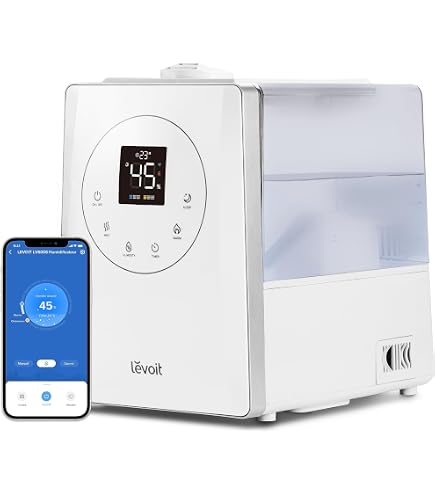 Humidificateur D'Air Stadler Form Eva Little Ultrasonique - Noir, Pour 50 M², Mode Auto, Nuit, Aromathérapie