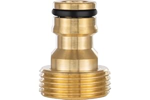 Poppstar Adaptateur d’eau avec Filetage Extérieur 3/4 pouces et Raccord pour Tuyau d’arrosage (compatible avec Gardena)
