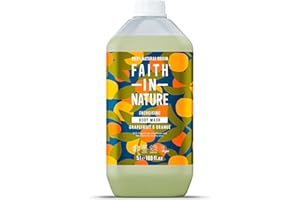 Faith In Nature Natural Grapefruit & Orange Body Wash, Energising Shower Gel, Vegan & Cruelty Free, No SLS or Parabens, 5L Refill Pack