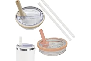 GZWY Zapasowa pokrywka do kubków 40 oz, 2 sztuki wielokrotnego użytku, szczelne i pyłoszczelne pokrywki kubka z pokrywką ze słomką, zapasowe pokrywki do akcesoriów Stanley Cup (A)