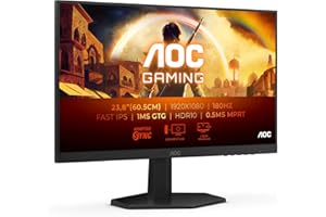 AOC Gaming 24G42E - 24-calowy monitor Full HD, 180 Hz, 1 ms, FreeSync Prem, G-Sync comp, HDR10 (1920 x 1080, 1 x HDMI 2.0, 1 x DisplayPort 1.4), czarny