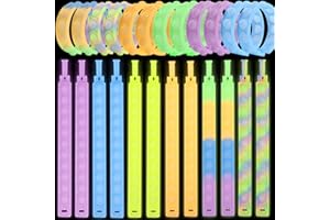 Steemjoey 24 pièces Fluorescent Push Pop Bracelet Bubble Fidget Toys Poppet Bracelet pour Enfants, Fidget Wristband avec Autiste et TDAH, Push Pop Bubble Bracelet Nouveauté Cadeaux