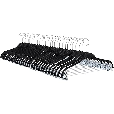 5 Grucce In Raso Avorio Con Pinze - Hangerworld Per Pantaloni E Giacche