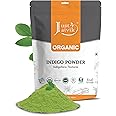 Just Jaivik 100% Natural Indigo Powder for HAIR- 227 gms / 1/2 LB Pound / 08 Oz - Indigofera Tictoria- A 100% Natural Dye - Color your hair dark brown to black with Henna