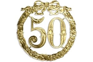 ‎KUNZE Walter Kunze Jubiläumszahl 50, Ø 13 cm, Gold, Jubiläumskranz