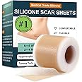 Silicone Scar Sheets,Silicone Scar Tape,Silicone Sheets for Scars,Scar Tape for Surgical Scars,Keloid Bump Removal,Scar Removal for Surgical(1.6"x 60" Roll-1.5M)