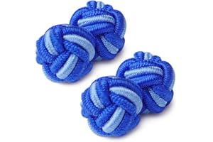 HONEY BEAR Gemelos de seda del nudo de la tela para hombre/mujer, redondos para el regalo de boda del negocio