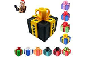 TIMIFUN Annoying Gift Box, Funny 3D Screw Toy, Prank Gift Box for Adults for Middle Finger, Cash, Gift Cards and Surprises for Birthday, Christmas (Black and Gold)
