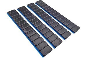 ‎NAAA Felgenfactory 240g Auswuchtgewichte schwarz kunststoffbeschichtete Stahlgewichtsriegel 4x60g