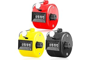 AMRTA Compteur Manuel 4 Chiffres De Personnes Numerique MÉCanique Clicker Compteur Assorti Couleur Compteur Tour Lap Sport Entraîneur ÉCole Golf pour Hommes Femmes Enfants IntÉRieur ExtÉRieur