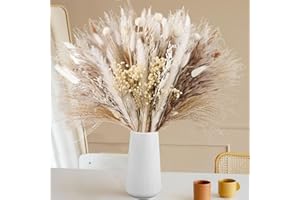 ‎APOMKJOE Pampasgras Trockenblumen Deko, 104 stück Pampasgras Getrocknetes Blumenstrauß, Boho Room Decor Bouquet, Startseite Trockenblumen Deko, für Hochzeiten, rustikale Partys, Babyparty-Dekorationen
