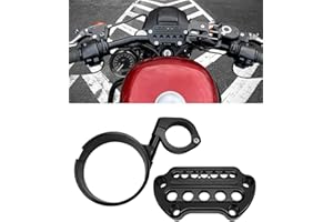 EMIHO Side Mount Instrument Bracket and Speedometer Relocation Cover Compatible with Harley Davidson Sportster XL Models 1993-2020 XL883 XL1200 Iron 883 Forty-Eight 72 48, Black
