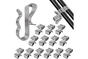 DILIGHTNEWS 50 Piezas Clips de Cable Fotovoltaico, Fijación para Panel Solar Abrazadera del Acero Inoxidable, Clips de Cable de Remolque, para Fotovoltaica, Panel Solar, Fijación de Módulos Solares