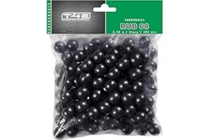 UMAREX T4E - Palline da paintball RUB 68, calibro munizioni, 2,98 g, 100 pezzi, colore: Nero