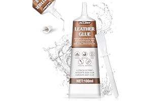Allony Colle pour Cuir Extra Forte, Étanche, Transparente, 100ml, Tube, Polyuréthane, Réparation et Personnalisation de Sacs, Chaussures, Meubles, Sièges de Voiture, Cuir Artificiel, etc.