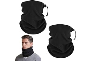 ZZRSYJ 2 Stück Polar Fleece Halswärmer, Winter Winddicht Multifunktionstuch, Einstellbar Schlauchschal, Thermal Fleece Halten Sportschal, Herren Damen Halstuch, Für Laufen Skifahren Radfahren