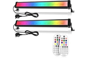 Linke LED Light Bar 25W RGB Disco Lights Wall Washer Light with Remote Control RGB Stage Bar Lights for Home Pub DJ Party Halloween Christmas Festival Decorative Lighting, 2 Pieces
