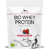 AlpenPower Organic Whey Protein Lemon Yogurt Fruit of the Forest 1 kg - 100% natural ingredients and no additives - CFM prote