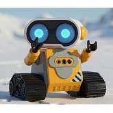 Akıllı Kumandalı Robot Oyuncak, WALL-E Benzeri El Sens&ouml;rl&uuml;, USB Şarjlı, Işıklı ve M&uuml;zikli, Eğitici STEM Oyuncak
