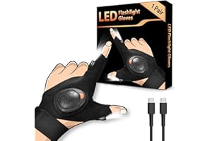 HANPURE Christmas Fishing Gifts for Men Dad: LED Gloves with Lights, Secret Santa Gifts for Dad Grandad Husband Him DIY Tools Birthday Present, 2025 Mens Gadgets Xmas Advent Calendar Stocking Fillers for Men