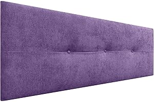 DHOME Testiera in similpelle o in tessuto AQUALINE Pro Testiera imbottita Letto di lusso (Tessuto Lila, 160cm (Letto 150/160))