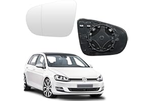 Convitex Vetro Specchio Retrovisore Sinistro per Golf 6 08-12, vetro specchietto retrovisore per Touran 10-15, Riscaldabile vetro a specchio, Asferico, Lato Sinistro