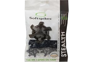 SOFTSPIKES Stealth - Pinchos de golf, color negro y plateado, bolsa de 1 juego