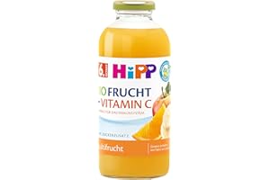 ‎HIPP HiPP Multifrucht mit Vitamin C, Babygetränk ab 6. Monat (6 x 0,5l), ohne Zuckerzusatz, mild und säurearm, in bester Bio-Qualität