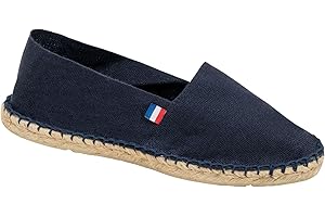 DECOHO - Espadrilles Mixtes Bleues Marine - Espadrille Femmes - Espadrilles Hommes Françaises - Bleu