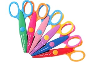 Mr. Pen - Tijeras decorativas para manualidades, paquete de 6, tijeras de manualidades, tijeras en zigzag, tijeras decorativas, tijeras de álbumes de recortes, tijeras elegantes, tijeras para