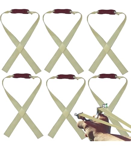 Coppia Di Fionde/Catapulte Elastiche Professionali In Gomma Con Borsa A Maglia Singola