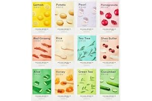 MISSHA - Set di 12 maschere per il viso ogni tipo di pelle, Water Type, Cream Type e Ampoule Type