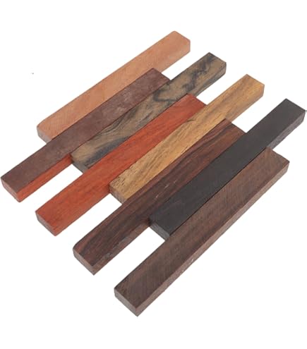 Kit Legni Misti Per Fai Da Te - 5 Blocchi 15x15x127 Mm Per Penne E Lavorazioni