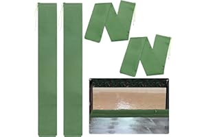 BIUBEE 4 Pcs 5'× 6'' Long Sand Bags for Flooding - Thickened Canvas Flood Protection Sandbag Tube with Elastic Band, Reusable Flood Rain Wind Barrier Sand Bag Tube for Door Window Flood Control