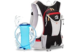 WLZP Mochila de hidratación con 2L Bolsa de Agua, Impermeable y Transpirable Vejiga de Agua Mochila el esquí, Funcionamiento, Senderismo, Ciclismo