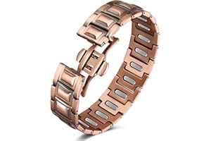 Jeracol Copper Bracelet for Men,99% Solid Copper Magnetic Bracelet with Magnets,Adjustable Size with Gift Box