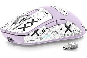 ATTACK SHARK X3 49g SUPERLIGHT mysz z taśmą, czujnik do gier PixArt PAW3395, bezprzewodowa/przewodowa mysz do gier BT/2.4G, 6 regulowanych rozdzielczości DPI 26000, bateria 200 godzin, mysz biurowa