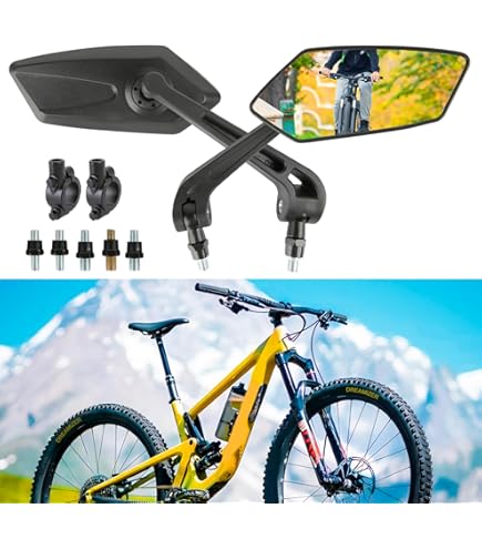 2 Pezzi Specchi Per Bici Da Strada Specchietto Retrovisore Ruotabile A 360 Gradi Specchietto Retrovisore Per Bicicletta Per Scooter Elettrico Manubr 93834306 - Foto 6