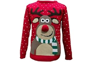 TOP VENDOR Enfants Filles garçons tricoté Rennes de Noël Rudolf Noël Nouveauté Pull 2-14