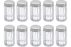 Westmark Salero, 10 piezas, Capacidad: 50 ml cada una, Vidrio/acero inoxidable, Traditionell, Plata/transparente, 630122E2