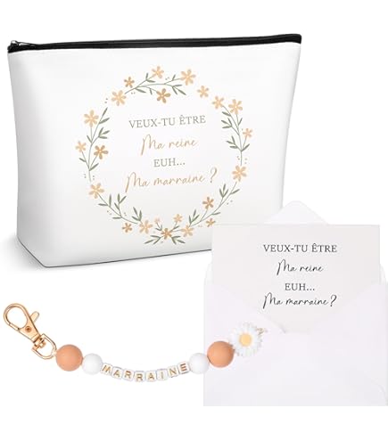 Xuniea 3 Pièces Cadeaux Pour Marraine Comprend Pochette De