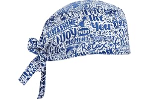 Associated Uniforms Printed Satin Scrub Cap Unisex with Sweat Band