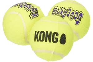 KONG 3 Piece Air Squeaker Tennis Balls (2 Pack), Small-6 balls