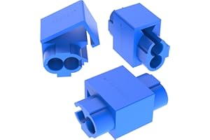 AUPROTEC 25x Rubacorrente 0,75-2,5 mm² blu Morsetti Ruba Corrente Connettori Rapidi Isolati PP Ottone Stagnato Terminali per Cavi Fili Elettrici