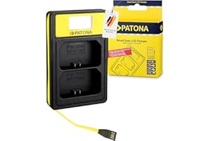 PATONA NP-FZ100 FZ100 Akku Ladegerät Dual LCD (USB-A USB-C Micro USB) Kompatibel mit Sony Alpha FX3 FX30 A1 A9 A9II A7RIII A7RIV A7SIII A7III A7IV A6600 A7C ILME-FX3 ILME-FX30 ZV-E1 BC-QZ1