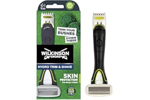 Wilkinson Sword Hydro - Rasoir et tondeuse électrique pour hommes - appareil de soin pour hommes 2-en-1 pour protéger la peau du corps et du visage - 1 pack