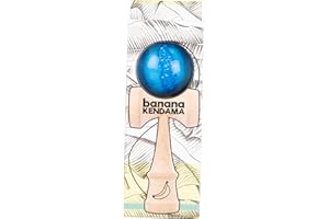 Banana Kendama Marble - Classic Beginners Kendama Skill Toy (Sky Blue Marble)