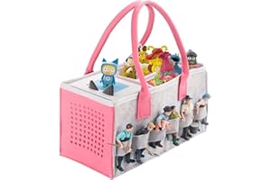 Chedin Tonie Toniebox Accessoires Étui de protection Organiseur avec rangement pour figurines Beaucoup d'espace Sac pour Toniebox Starter Set et Tonies Figure Carry Bag (Rose)