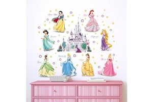 Tanlaby Principessa Adesivi Murali Adesivi Da Parete Castello Rimovibile Vinile Stickers Muro Per Bambini Ragazze Camera da Letto Stanza Della Scuola Materna Decorazioni Murali